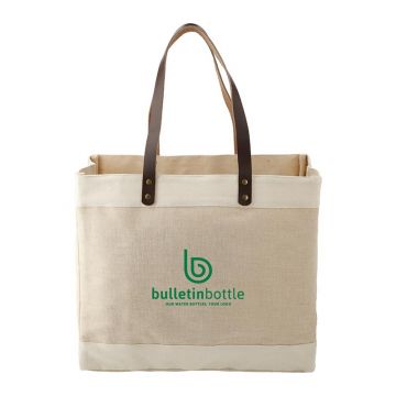 Cotton and Jute Blend Market Tote Bag